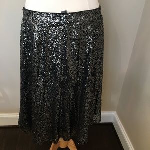 Platinum Sequin Skirt